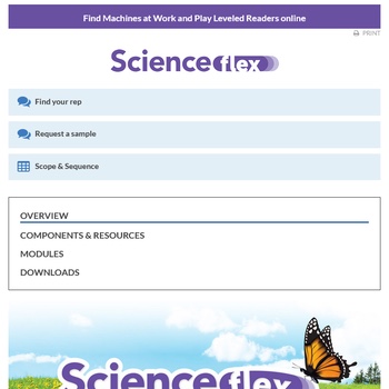 Portion of the ScienceFLEX homepage as it looked on the pre-2023 version of DeltaEducation.com on a smartphone screen